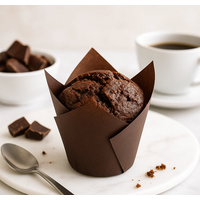 Muffin Baking Cups Tulip Shaped Brown