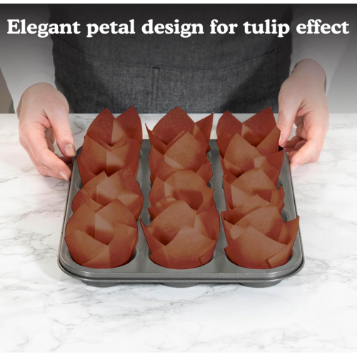 Regency Muffin Baking Cups Tulip Shaped Brown