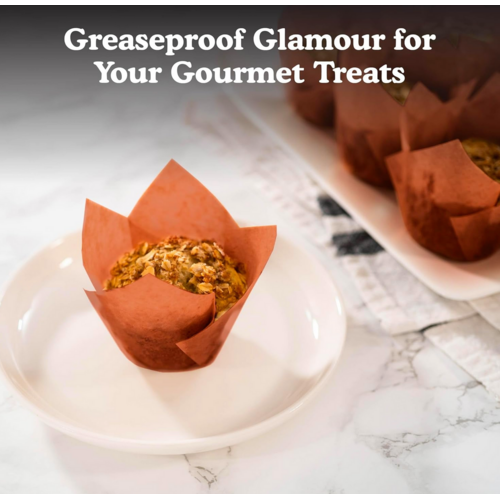 Regency Muffin Baking Cups Tulip Shaped Brown