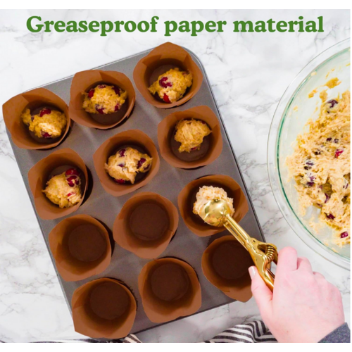 Regency Muffin Baking Cups Tulip Shaped Brown