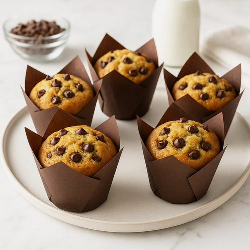 Regency Muffin Baking Cups Tulip Shaped Brown