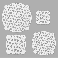 Stencil Hearts Set of 4 Sizes