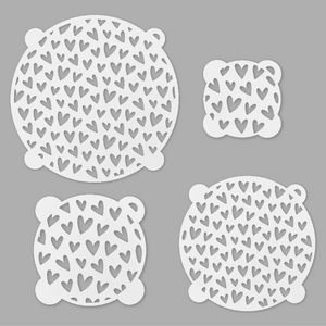 TALISMAN DESIGNS Stencil Hearts Set of 4 Sizes