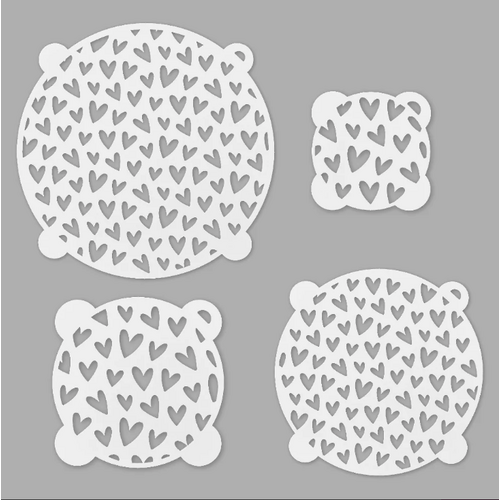 TALISMAN DESIGNS Stencil Hearts Set of 4 Sizes