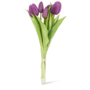 Abbott Lifelike 5 Stem Tulip Bunch Purple