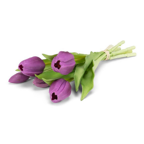 Abbott Lifelike 5 Stem Tulip Bunch Purple