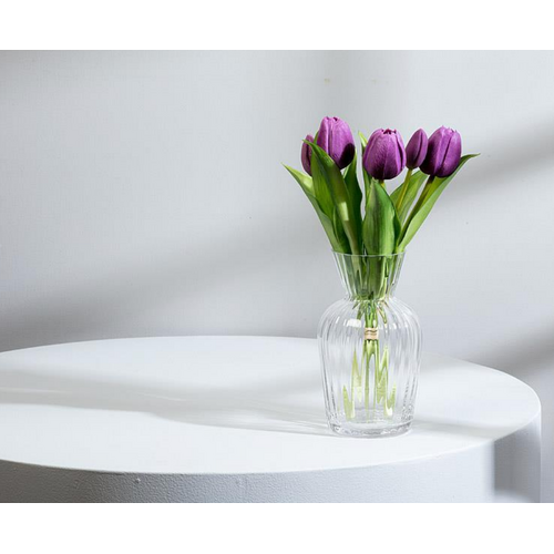 Abbott Lifelike 5 Stem Tulip Bunch Purple