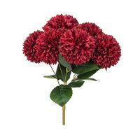 Pompom Dahlia Bouquet Burgundy