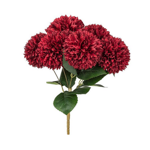 Abbott Pompom Dahlia Bouquet Burgundy