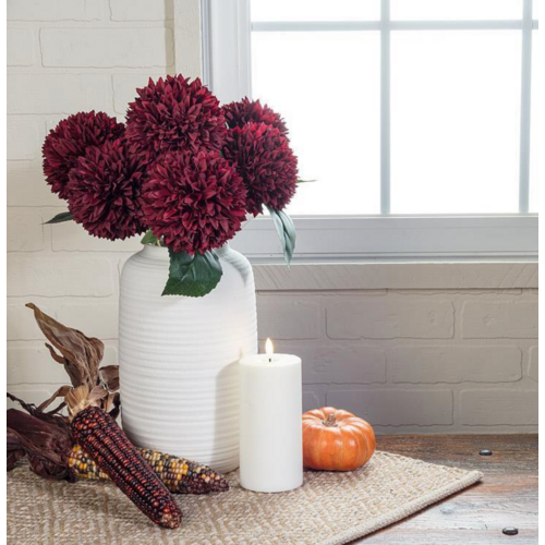 Abbott Pompom Dahlia Bouquet Burgundy