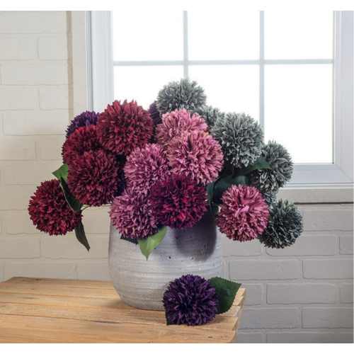 Abbott Pompom Dahlia Bouquet Burgundy