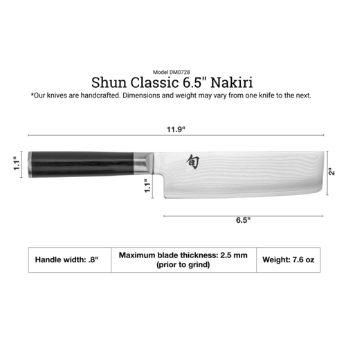 Shun Shun Classic Nakiri 6.5 inches