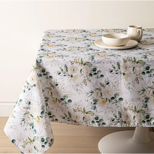 Texstyles Deco Tablecloth Floral Mist 58 x 108 Inch