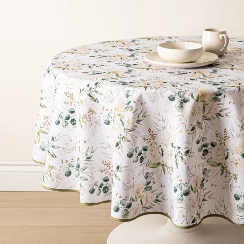 Texstyles Deco Tablecloth Floral Mist 70 Inch Round
