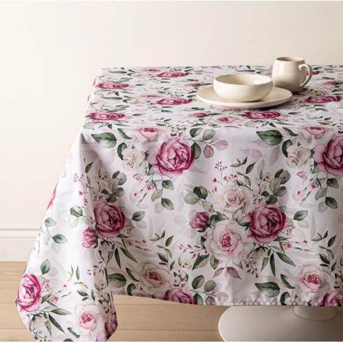 Texstyles Deco Tablecloth Wild Roses 58 x 94 Inch