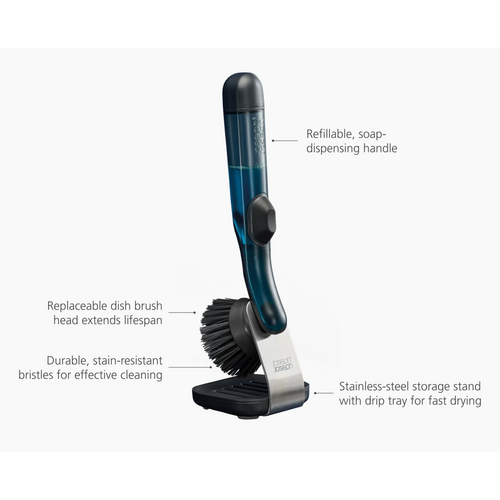 Joseph Joseph SinkTech Soap Dispensing Dish Brush with Stand