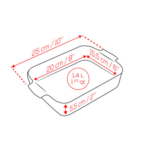 Peugeot APPOLIA Small Rectangular Baking Dish Celestial Blue Peugeot APPOLIA Small Rectangular Baking Dish Celestial Blue