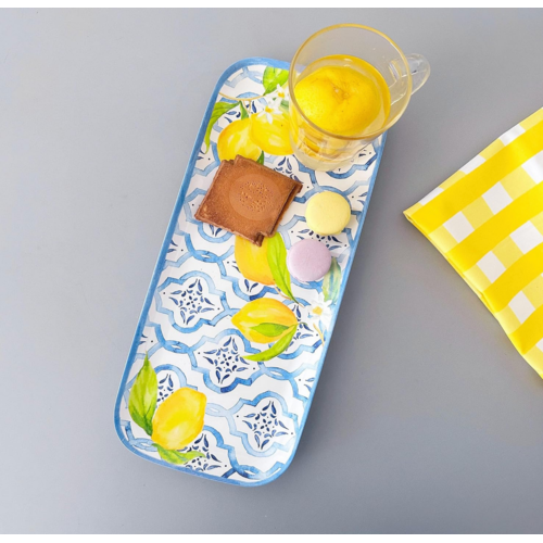 UPware Rectangular Tray Lovely Lemons 15 Inch