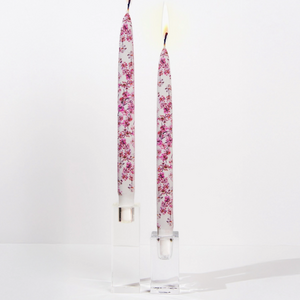 Flatyz Flat Taper Candle Pink Cherry Blossoms Set of 2