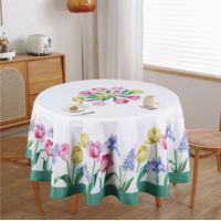 Tablecloth Tulips 60 Inch Round