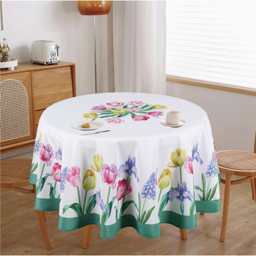 Texstyles Deco Tablecloth Tulips 60 Inch Round