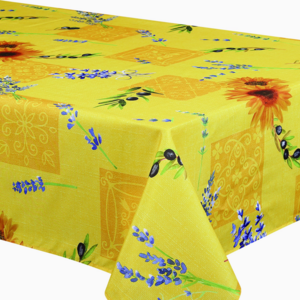 Texstyles Deco Tablecloth Oliviera Yellow 58 x 108 Inch