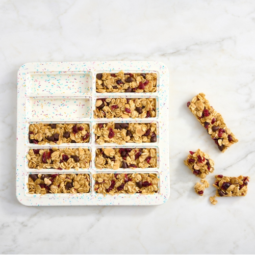 TRUDEAU Protein Bar Pan with Lid Structure Silicone Confetti