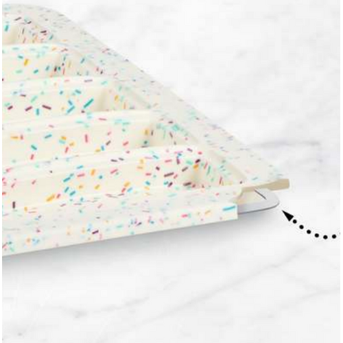TRUDEAU Protein Bar Pan with Lid Structure Silicone Confetti