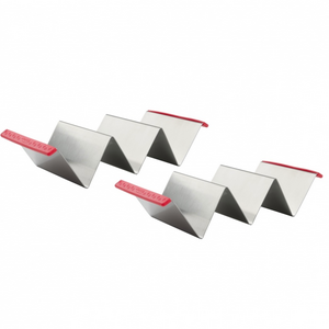 TRUDEAU Taco Holder Stainless Steel Set of 2