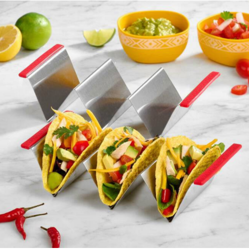 TRUDEAU Taco Holder Stainless Steel Set of 2