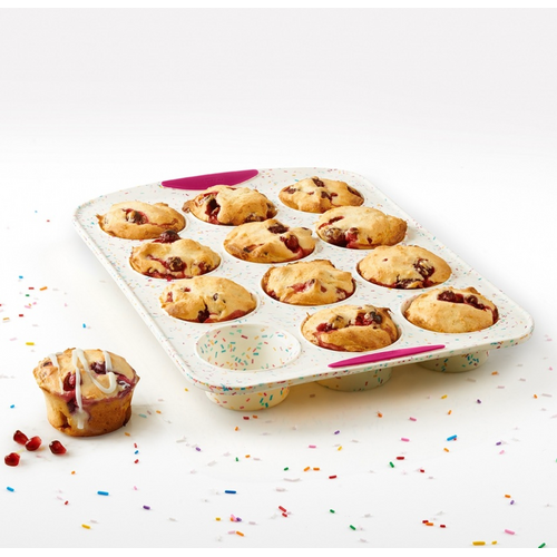 TRUDEAU Muffin Pan Structure Silicone Confetti