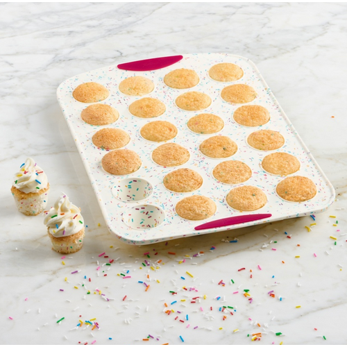 TRUDEAU Mini Muffin Pan Structure Silicone Confetti