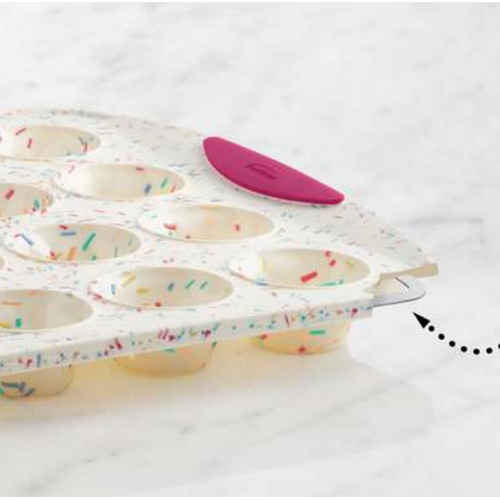 TRUDEAU Mini Muffin Pan Structure Silicone Confetti