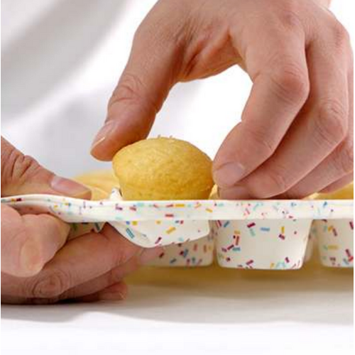 TRUDEAU Mini Muffin Pan Structure Silicone Confetti