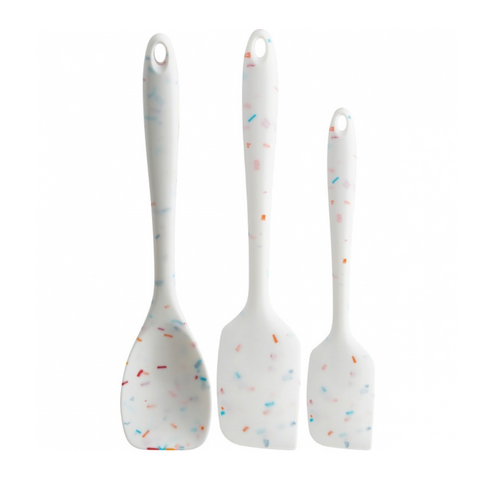 TRUDEAU Spatulas Silicone Set of 3 Confetti