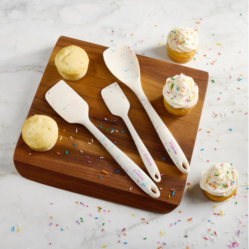 TRUDEAU Spatulas Silicone Set of 3 Confetti