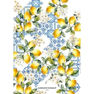Garnier Thiebaut Garnier Thiebaut Tea Towel Citrons Azule Bleu