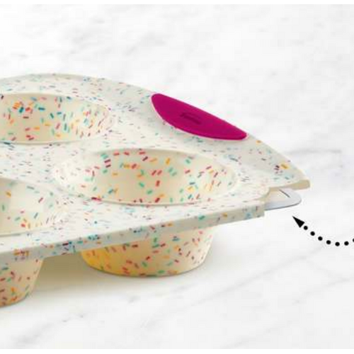 TRUDEAU Jumbo Muffin Pan Structure Silicone Confetti