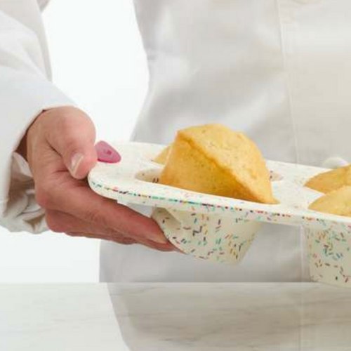 TRUDEAU Jumbo Muffin Pan Structure Silicone Confetti