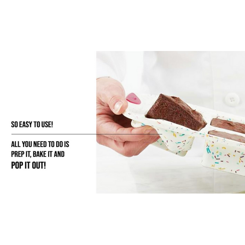 TRUDEAU Brownie Pan Egg Bites Structure Silicone Confetti
