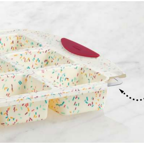 TRUDEAU Brownie Pan Egg Bites Structure Silicone Confetti