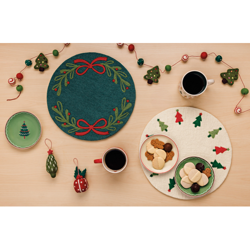 Now Designs Placemat Felt Mistletoe Now Designs Placemat Felt Mistletoe