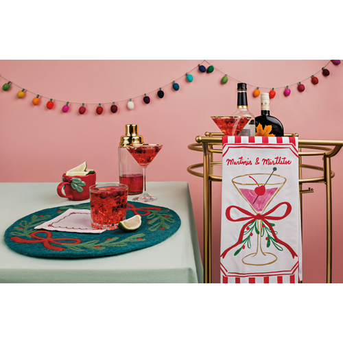 Now Designs Placemat Felt Mistletoe Now Designs Placemat Felt Mistletoe