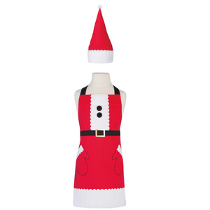 Now Designs Apron and Hat Set for Kids Santa