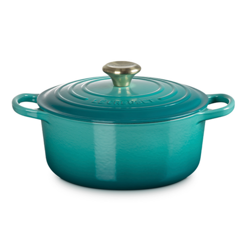 Le Creuset Round Dutch Oven 5.3L Bleu Riviera Le Creuset Round Dutch Oven 5.3L Bleu Riviera