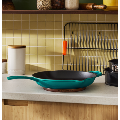Le Creuset Iron Handle Skillet 26 cm Bleu Riviera Le Creuset Iron Handle Skillet 26 cm Bleu Riviera