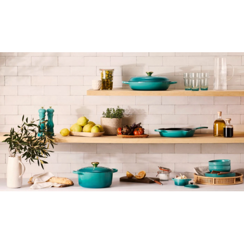 Le Creuset Iron Handle Skillet 26 cm Bleu Riviera Le Creuset Iron Handle Skillet 26 cm Bleu Riviera