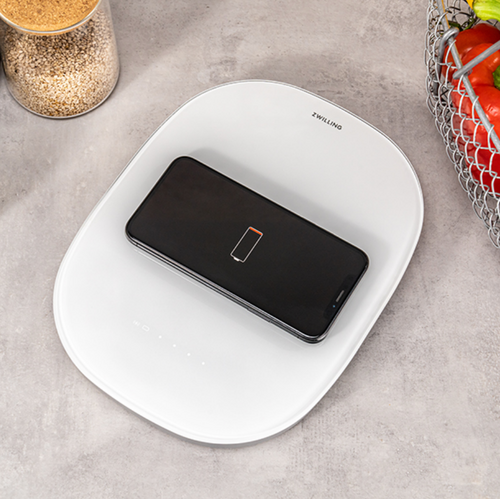 ZWILLING HENCKEL Zwilling Enfinigy Digital Kitchen Scale Silver Wireless Charging
