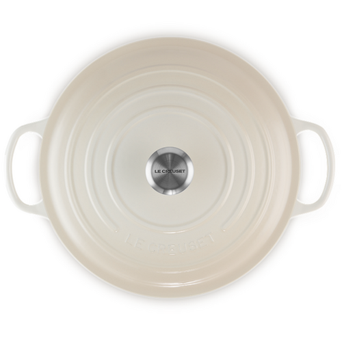 Le Creuset Shallow Round Dutch Oven 6.2L Meringue Le Creuset Shallow Round Dutch Oven 6.2L Meringue