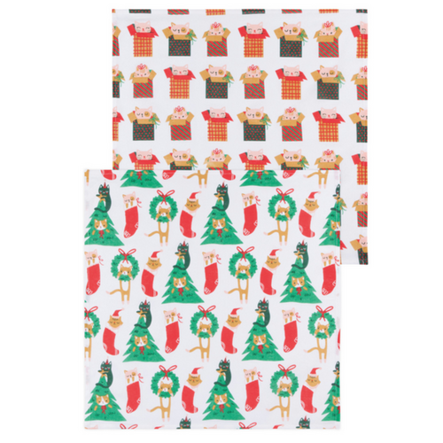 Now Designs Floursack Tea Towels Set of 2 Let it Meow Now Designs Floursack Tea Towels Set of 2 Let it Meow